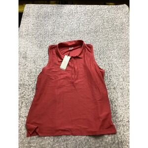 Calia Golf Renew Sleeveless Polo Shirt Guava Pink Textured WCG11040F XXL NEW